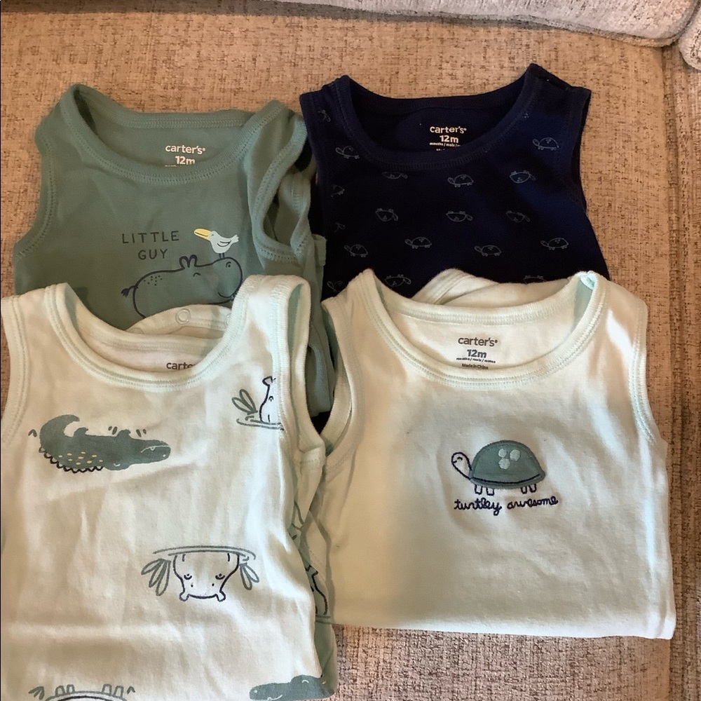 4 piece bundle 12 month tank top onesies